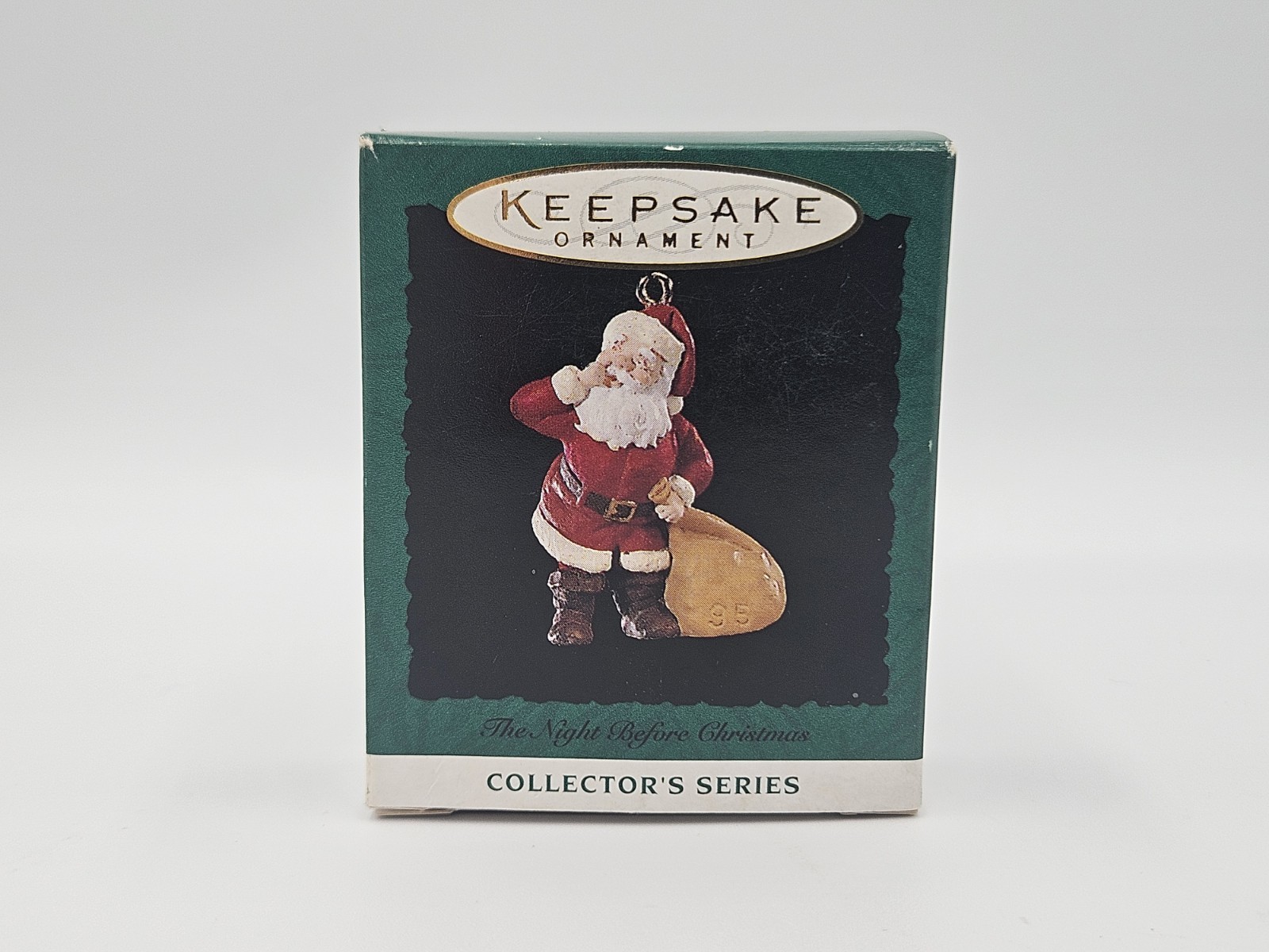 1995 Night Before Christmas #4 ~ Santa with Bag ~ Hallmark Miniature Ornament