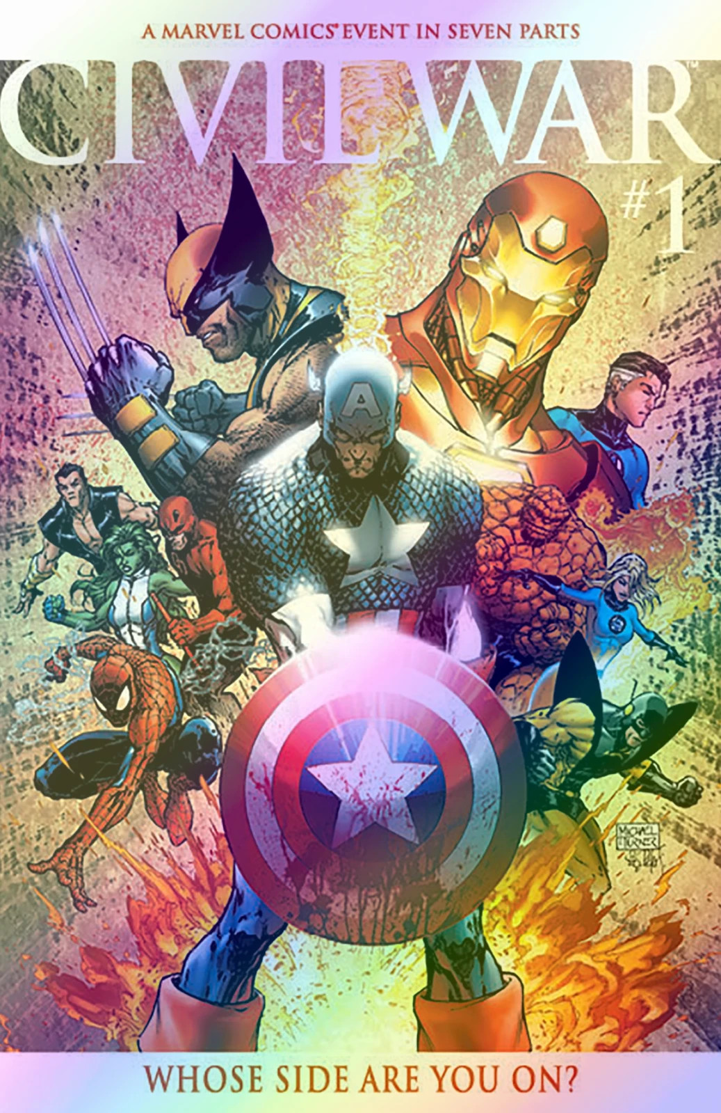 🌟FOIL🌟 CIVIL WAR #1 (FACSIMILE EDITION)(MICHAEL TURNER VARIANT) COMIC ~ MARVEL