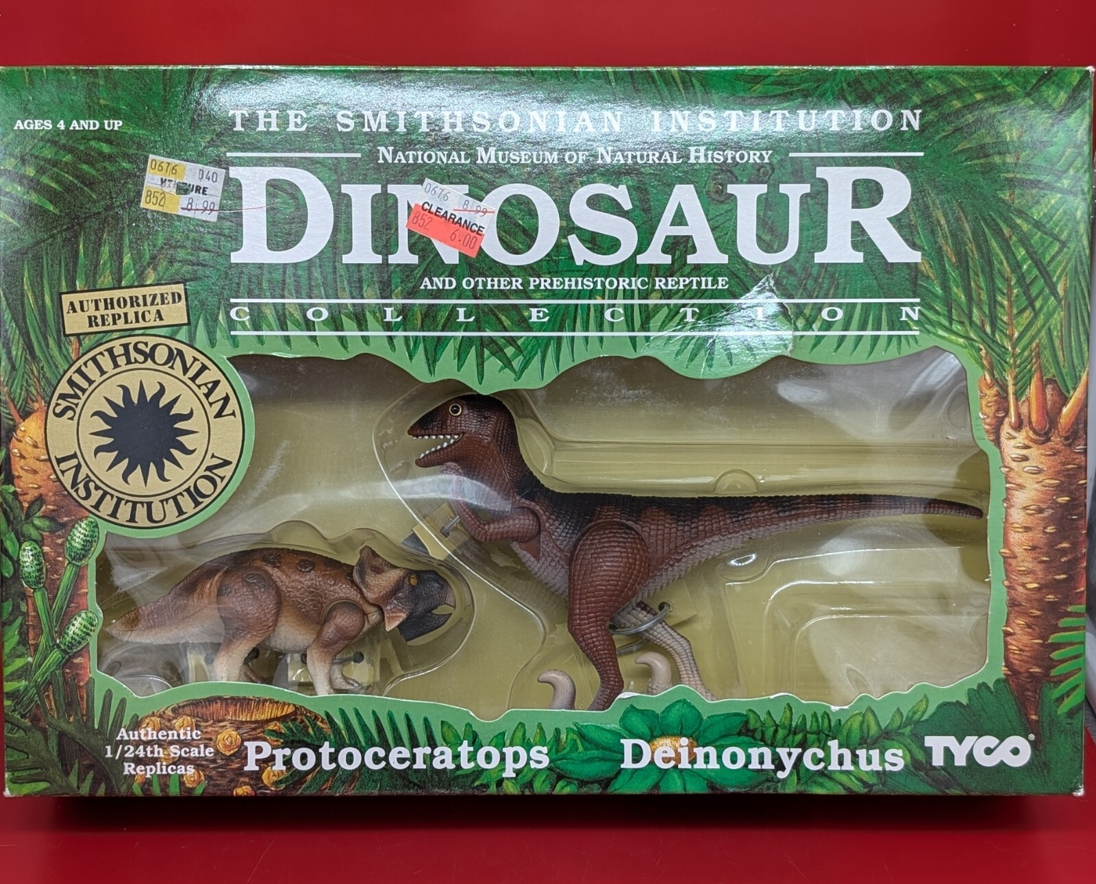 Rare Smithsonian Institution Dinosaur Collection Protoceratops Deinonychus Tyco