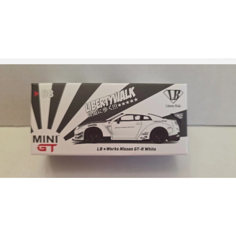 MINI‑GT # LB‑Works Nissan GT‑R R35 Matte White 1:64 Diecast Car