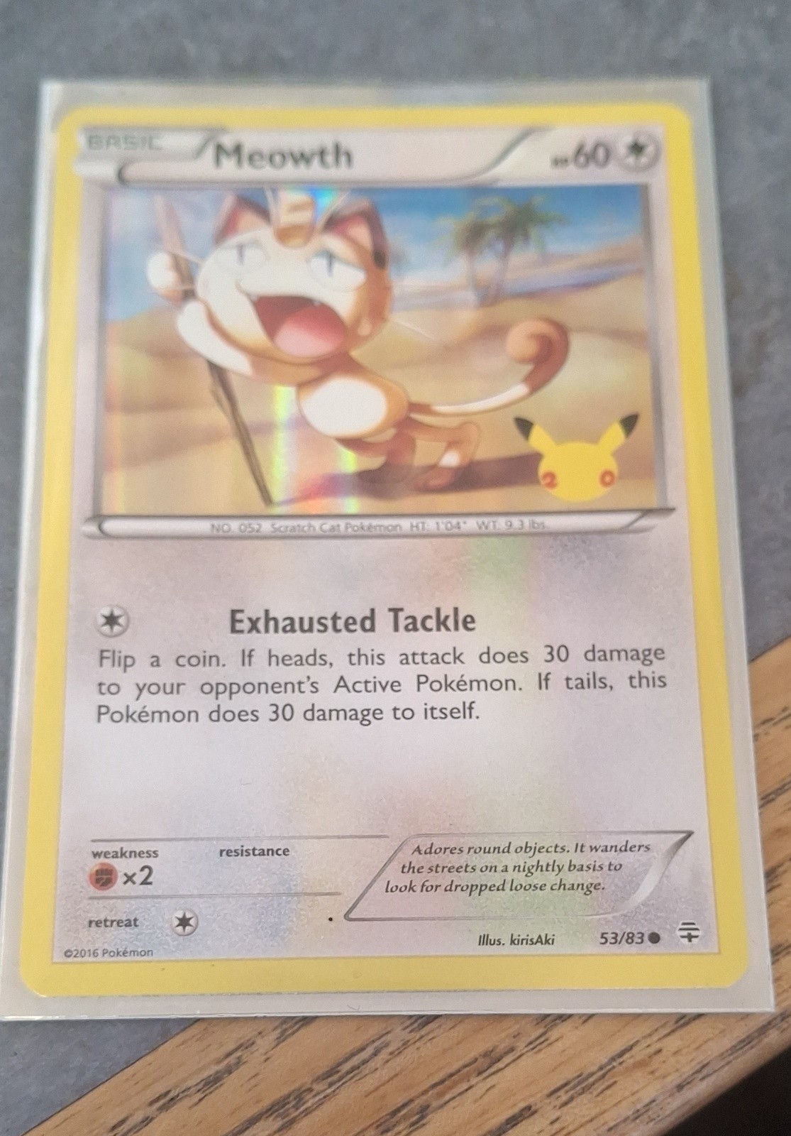 Meowth - (20th Anniversary) 053/083 Miscellaneous Cards & Products Holo