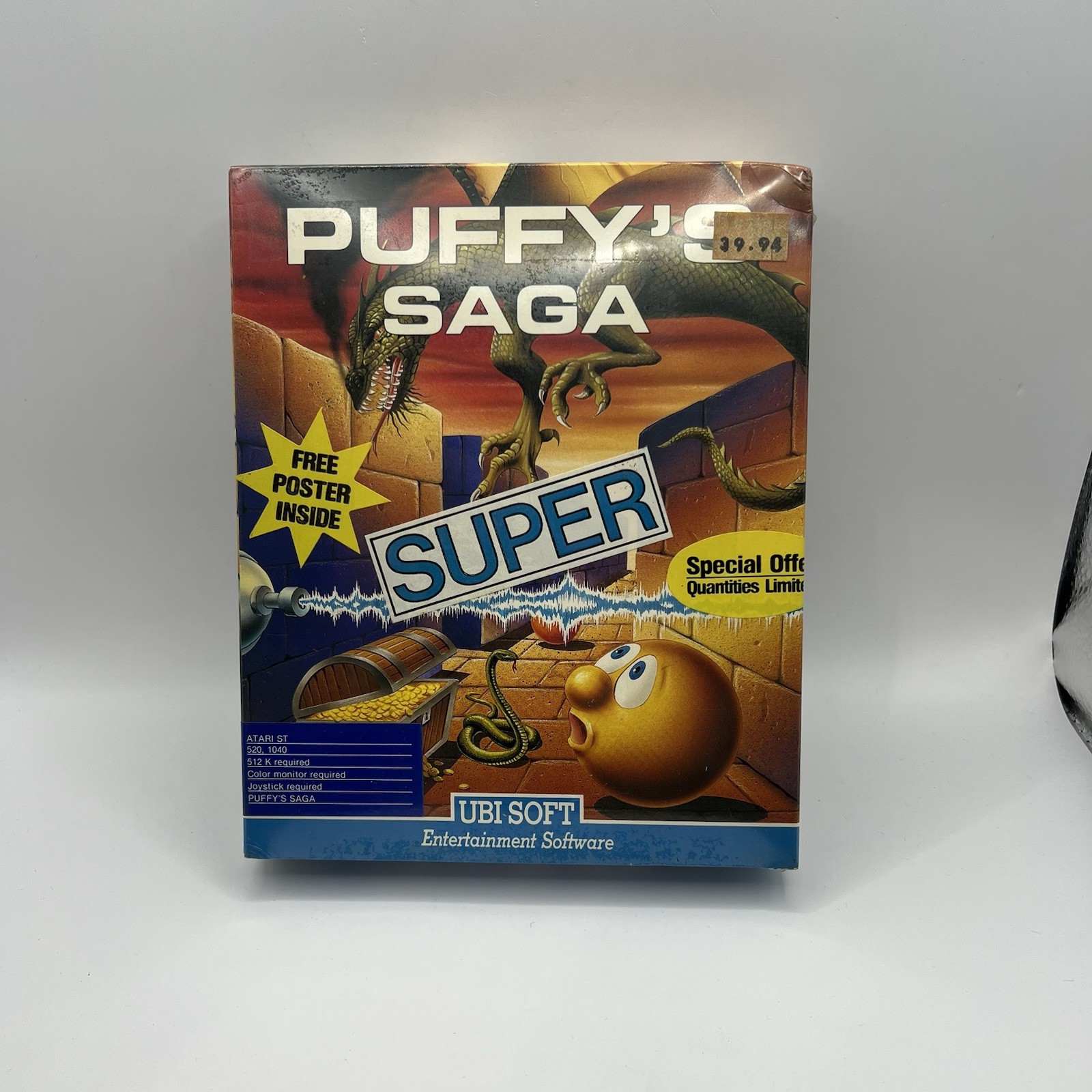 Puffy's Saga Atari ST Ubisoft New Sealed German/English NIB Poster Variant