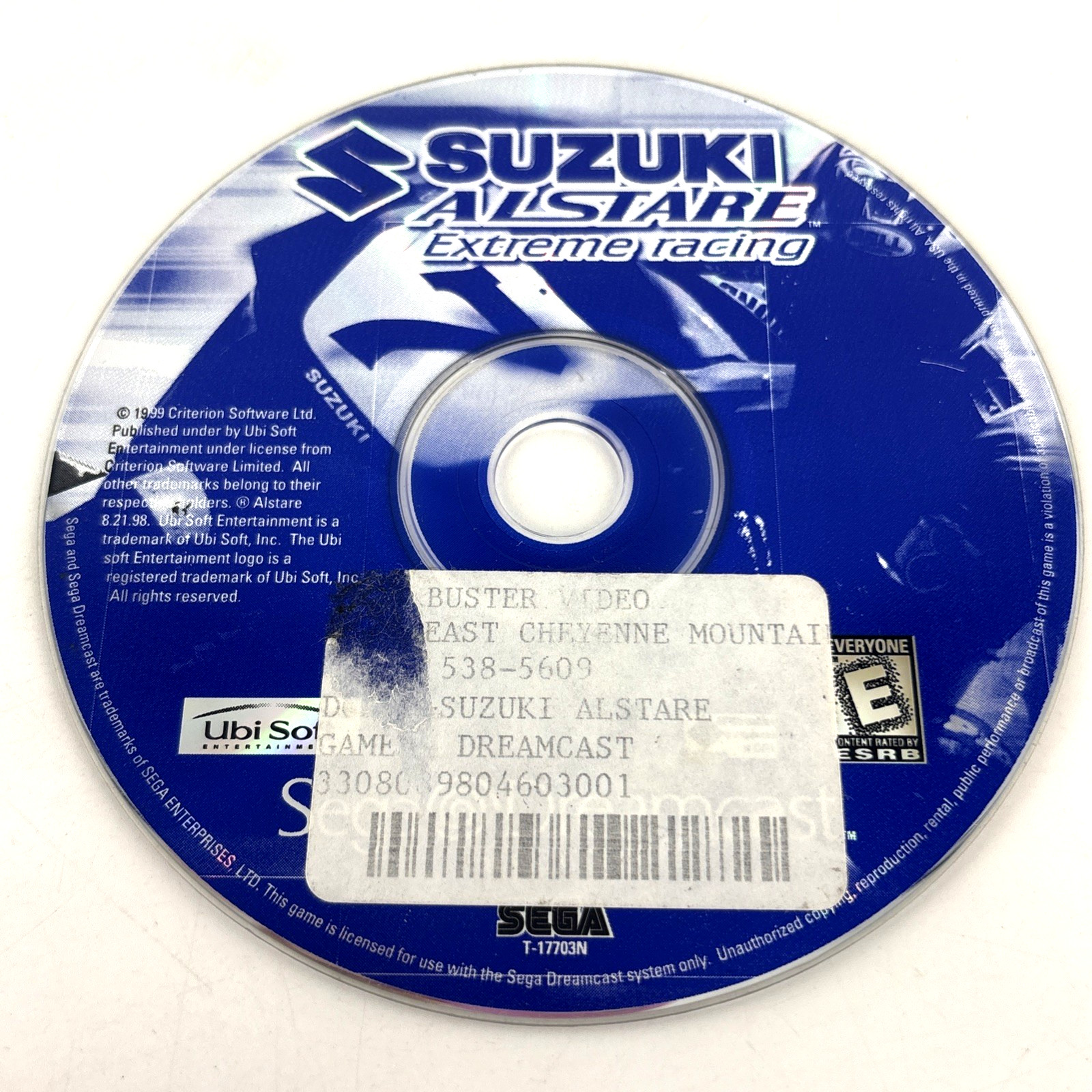 Suzuki Alstare Extreme Racing Sega Dreamcast Disc Only