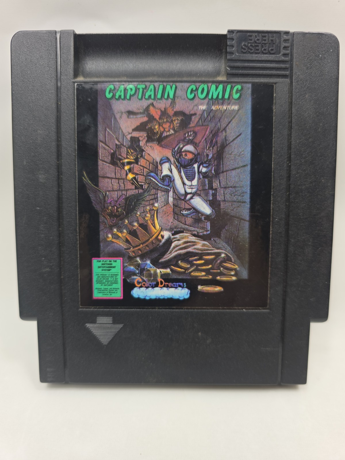 CAPTAIN COMIC NES CART ONLY UNLICENSED GAME COLOR DREAMS BLACK CARTRIDGE TESTED