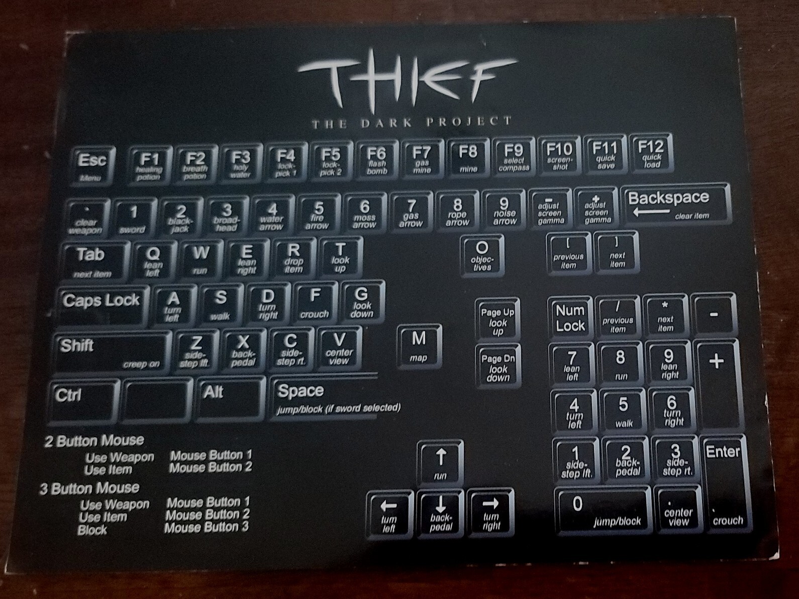 Thief The Dark Project Keyboard Key. (KEYBOARD KEY ONLY)