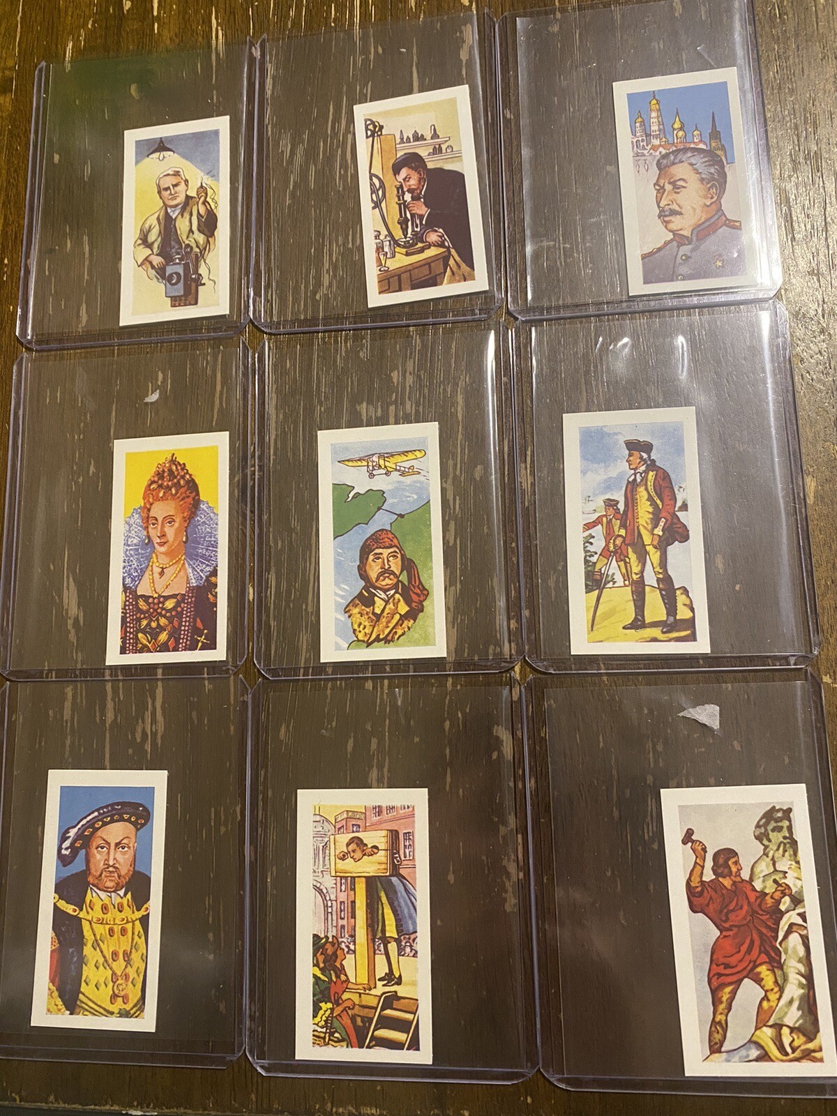1957 Kane Historical Characters #20 Elizabeth I Lot Of 9 Cards Michelangelo King
