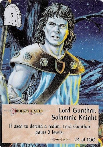 Lord Gunthar, Solamnic Knight 24/100 - Dragonlance Spellfire CCG TSR, Inc. 1994