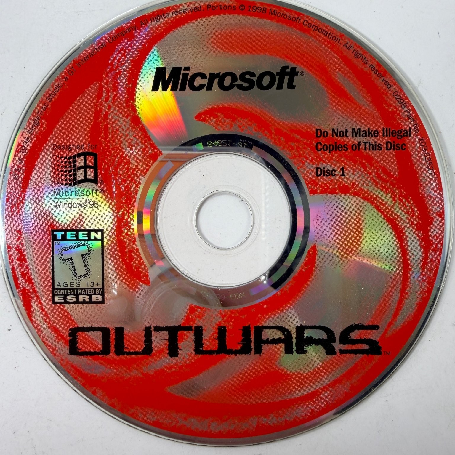 Outwars PC Windows 95 Video Game Action Shooter CD-ROM Microsoft