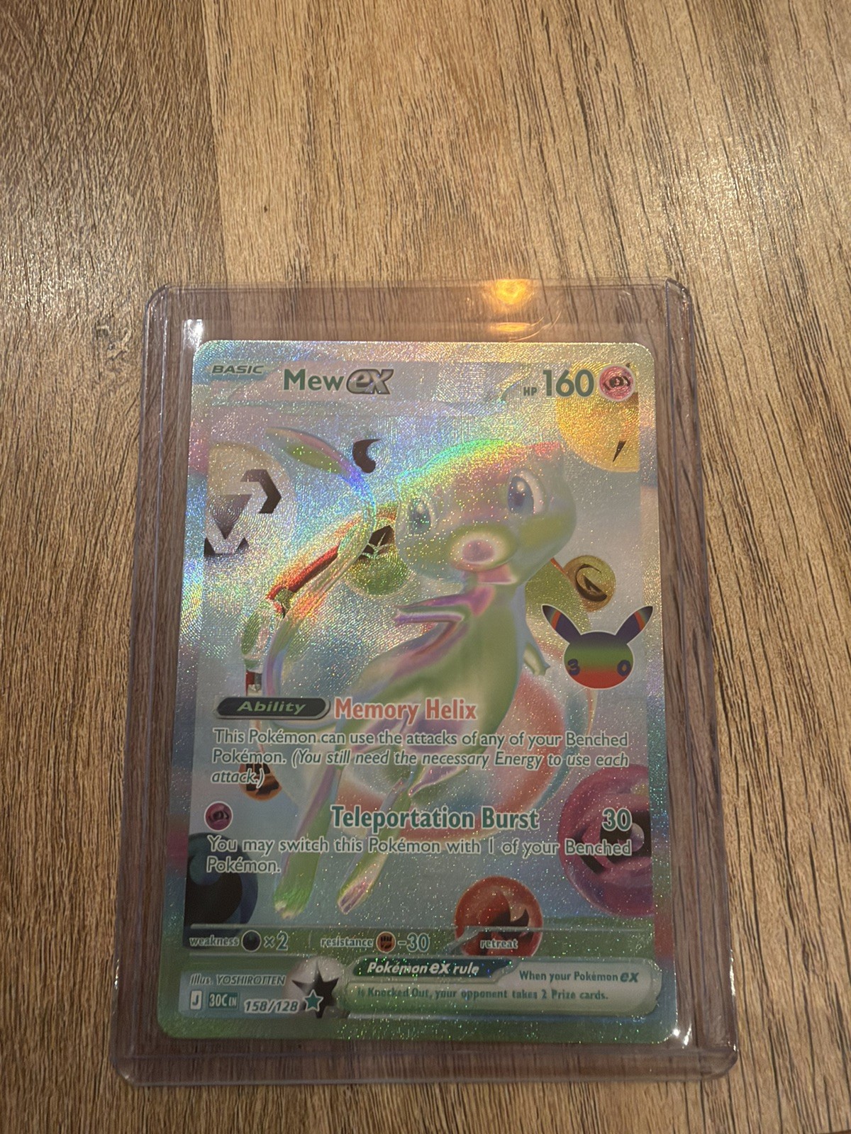 Pokémon TCG Mew EX 158/128 Futuristic Rare 30th Anniversary Celebration - NM