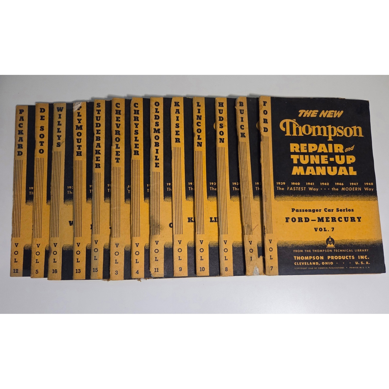 Vintage Thompson Repair & Tune-Up Manual Collection 1948 Automobile Repair Books