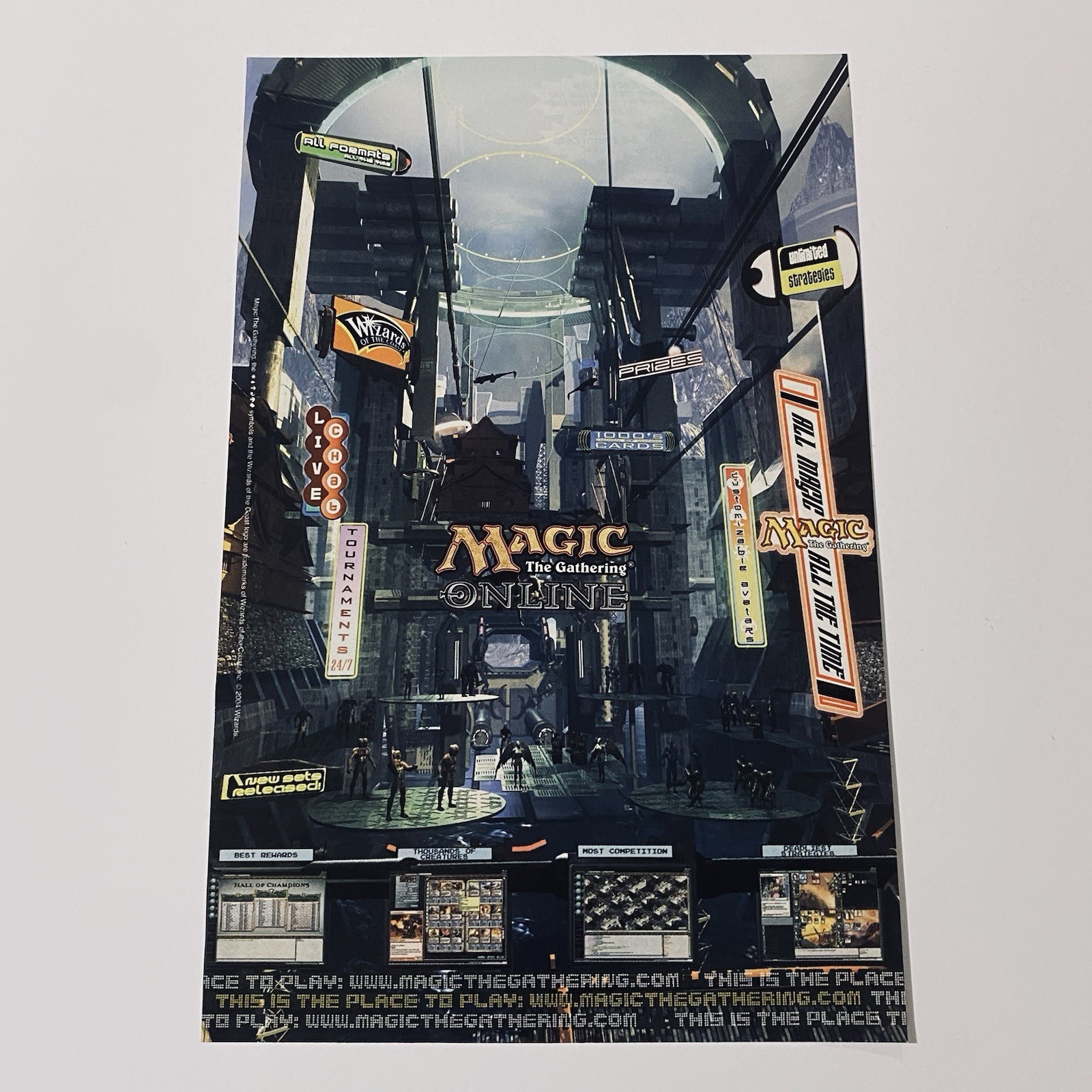 Magic The Gathering Online PC Game Promo Poster WOTC TCG 2000s Rare Print Ad