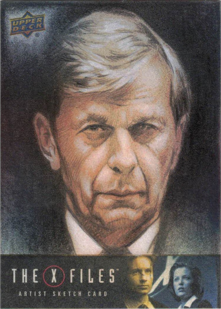 X-Files Monsters of the Weeks Sketch Card Huy Truong Cigarette Smoking Man 1/1