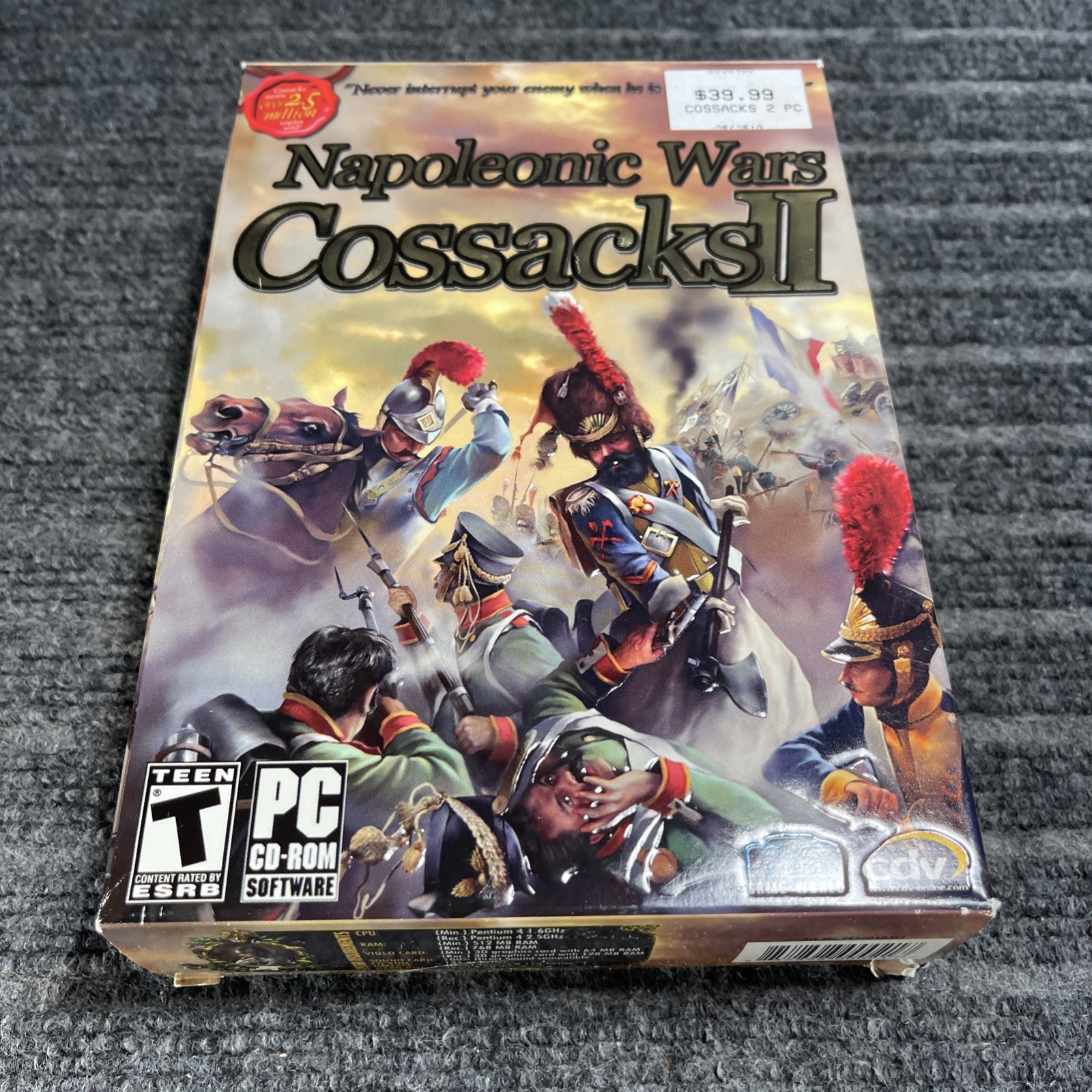 Napoleonic Wars: Cossacks II PC CD-ROM Video Game World w/ Box & Manual