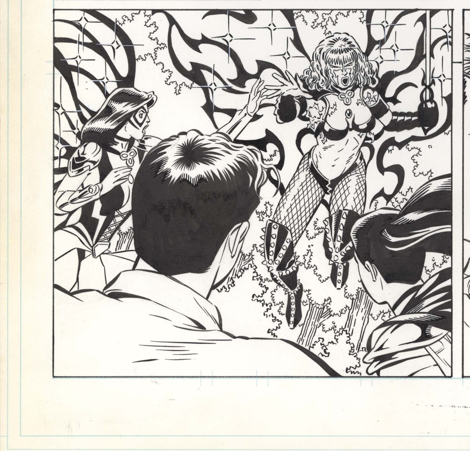 Trinity Angels #3 p11 (1997) Maguire / Panosian JLI Artist - Fishnets