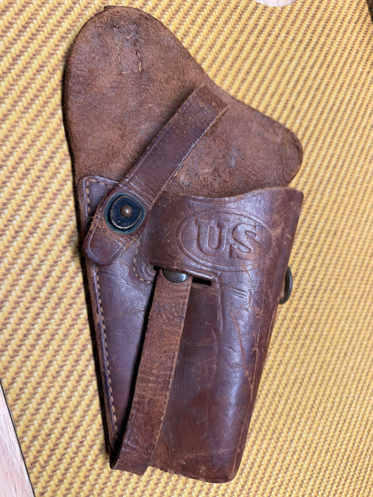 Vintage US BOYT 44 WWII M1916 modified GI shoulder conversion Leather Holster