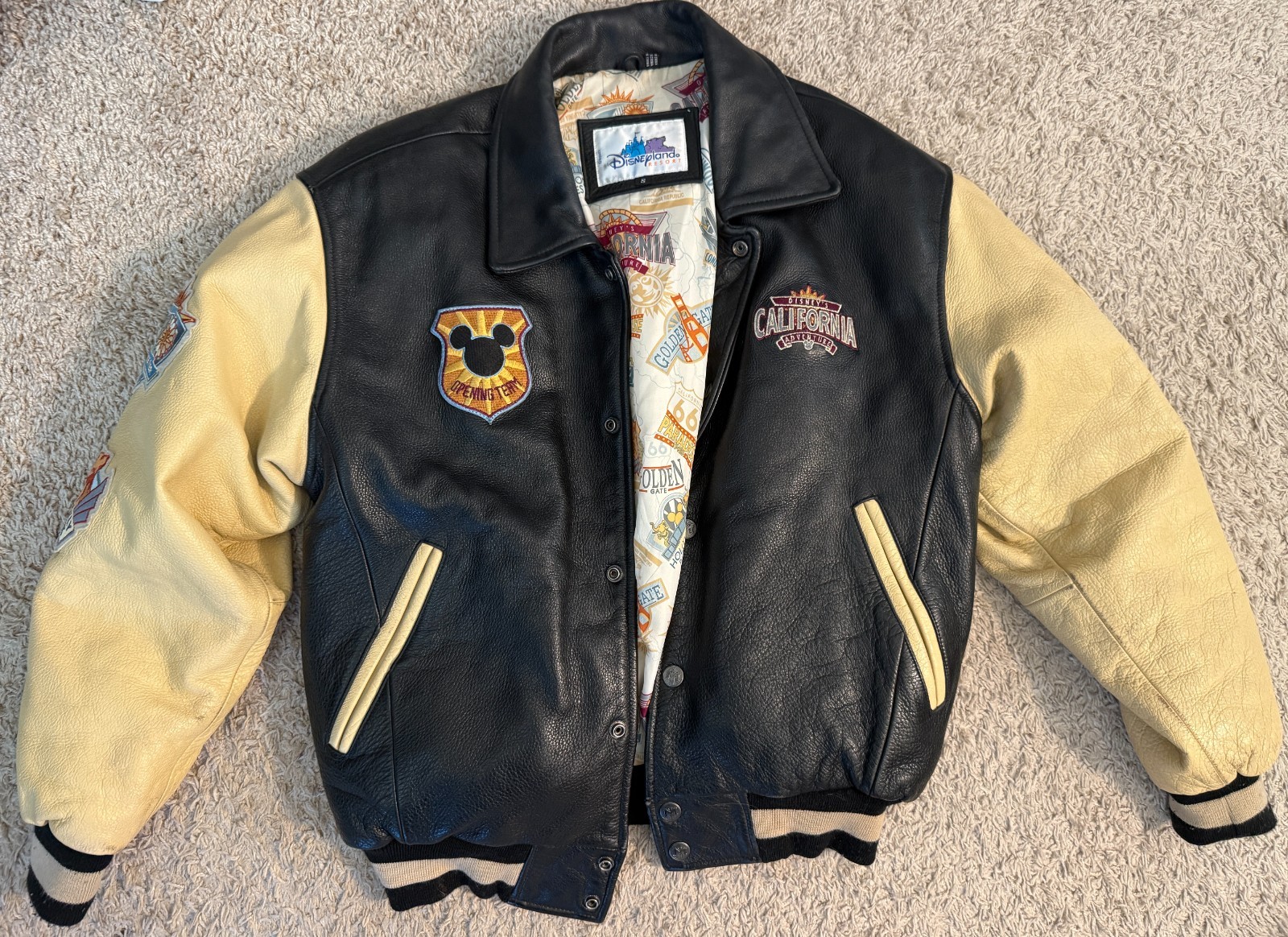 Cast Member Exclusive Disney's California Adventure Leather Bomber Jacket Small