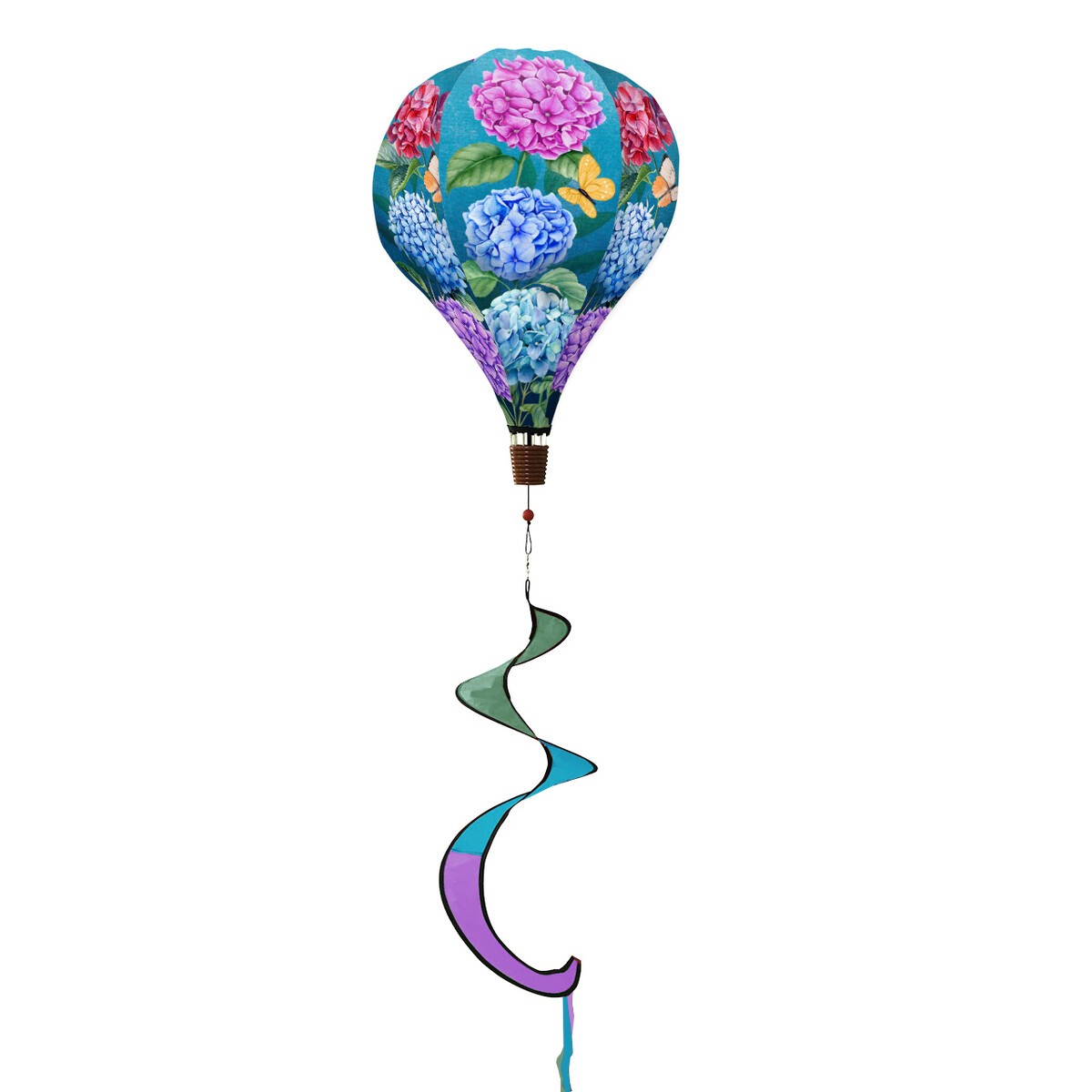 Briarwood Lane Spring Colorful Hydrangea Hot Air Balloon Spinner 54x12