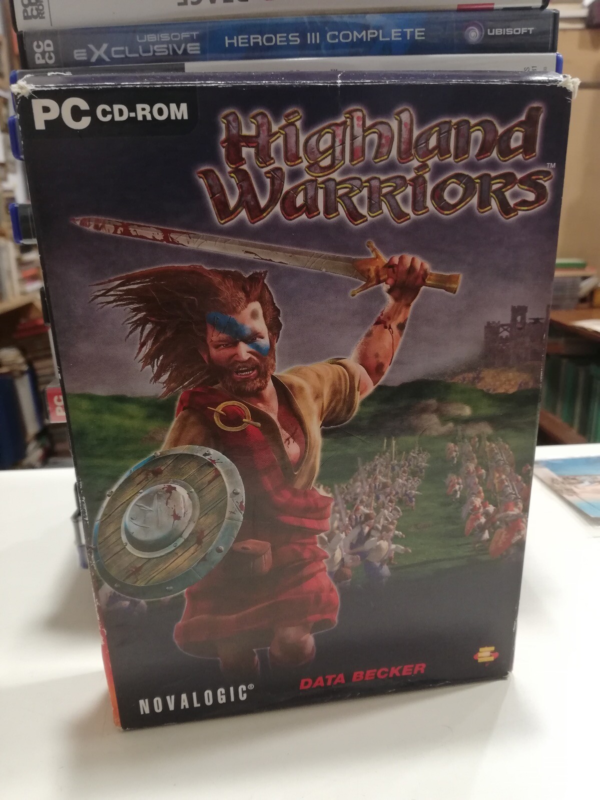 HIGHLAND WARRIORS PC CD-ROM game with box + manual