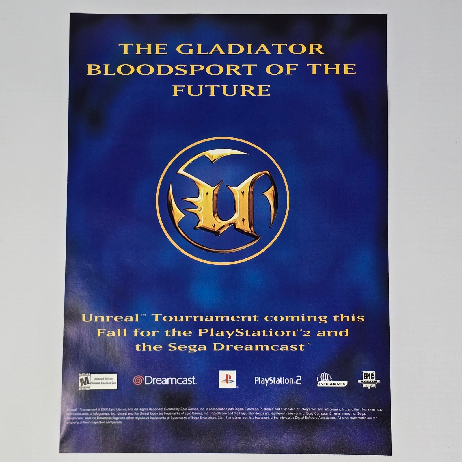 Unreal Tournament PlayStation 2 PS2 Sega Dreamcast Future Print Ad/Poster