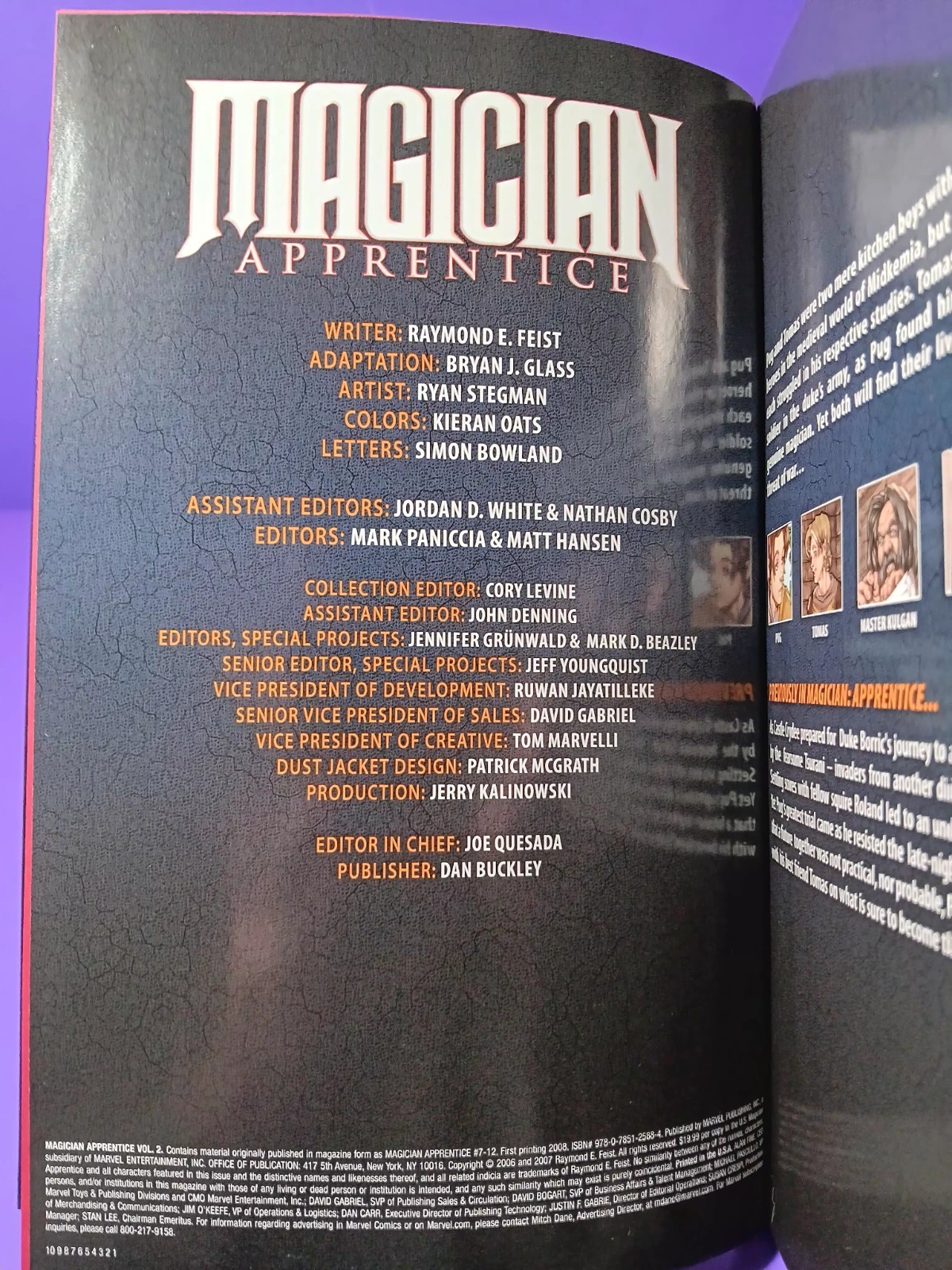 Raymond E Feist Marvel Magician Apprentice Vol 2 HC Hardcover Stain Flaws Read
