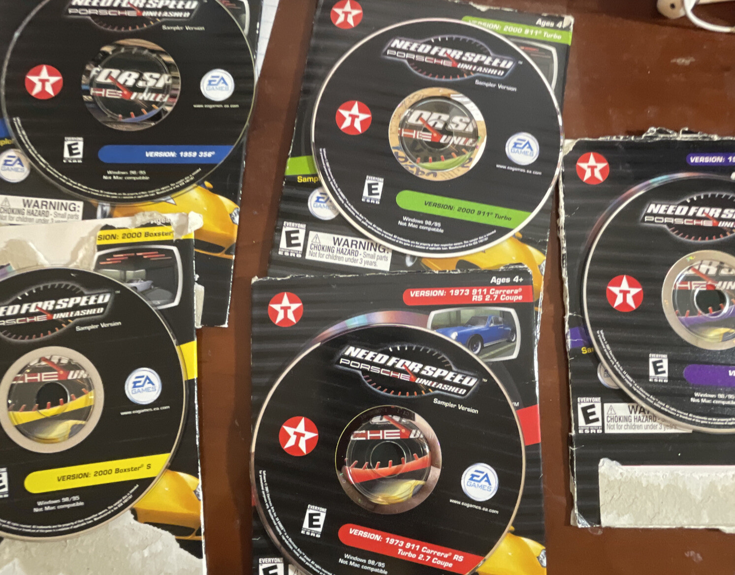Lot of 5 Texaco Need For Speed Porsche Unleashed CD/ROM By EA Games Version 2000