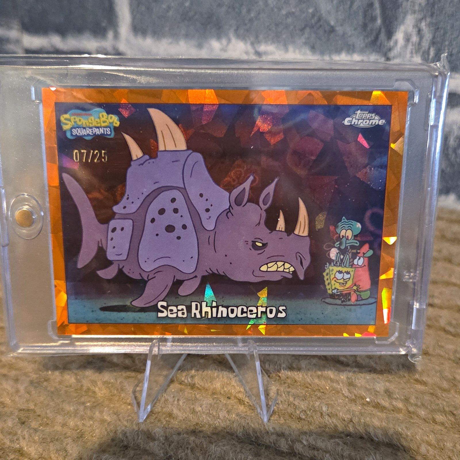 Topps 2025 Chrome SpongeBob SquarePants #172 Sea Rhinoceros  Orange  /25 07/25