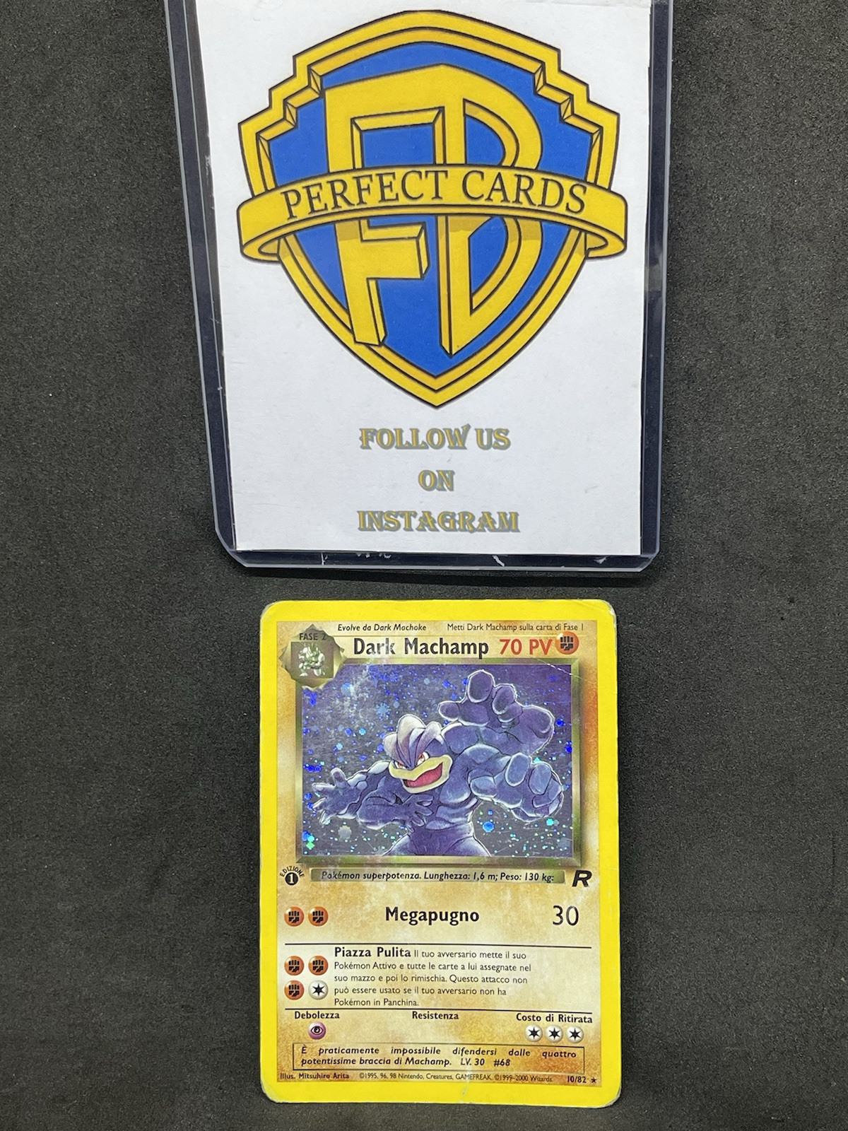 POKÉMON ROCKET 1 EDITION DARK MACHAMP HOLO 10/82 PL/PR ITA