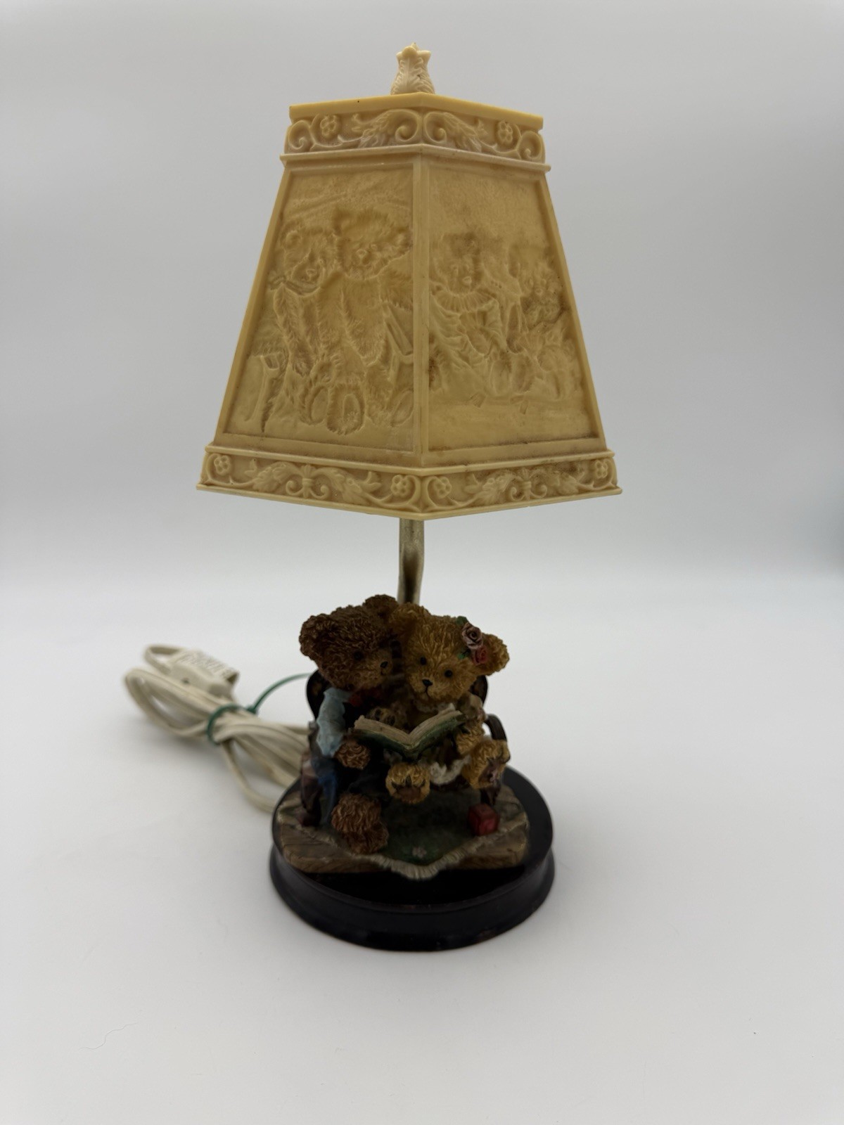 Story Bears Desk Lamp Night Light Handcrafted Boyd\'s Bears Tested Vintage 12”