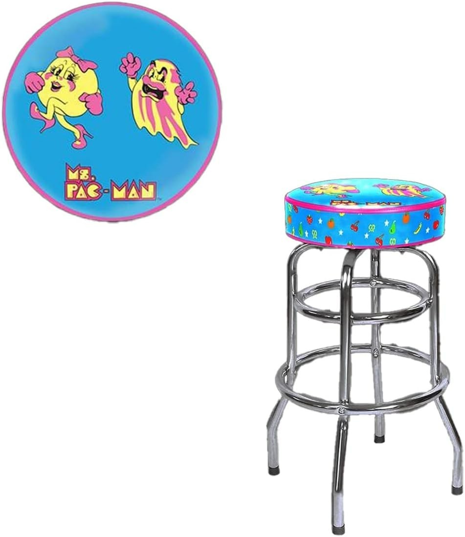 Official Ms. Pac-Man Arcade Game Bar Stool – 30