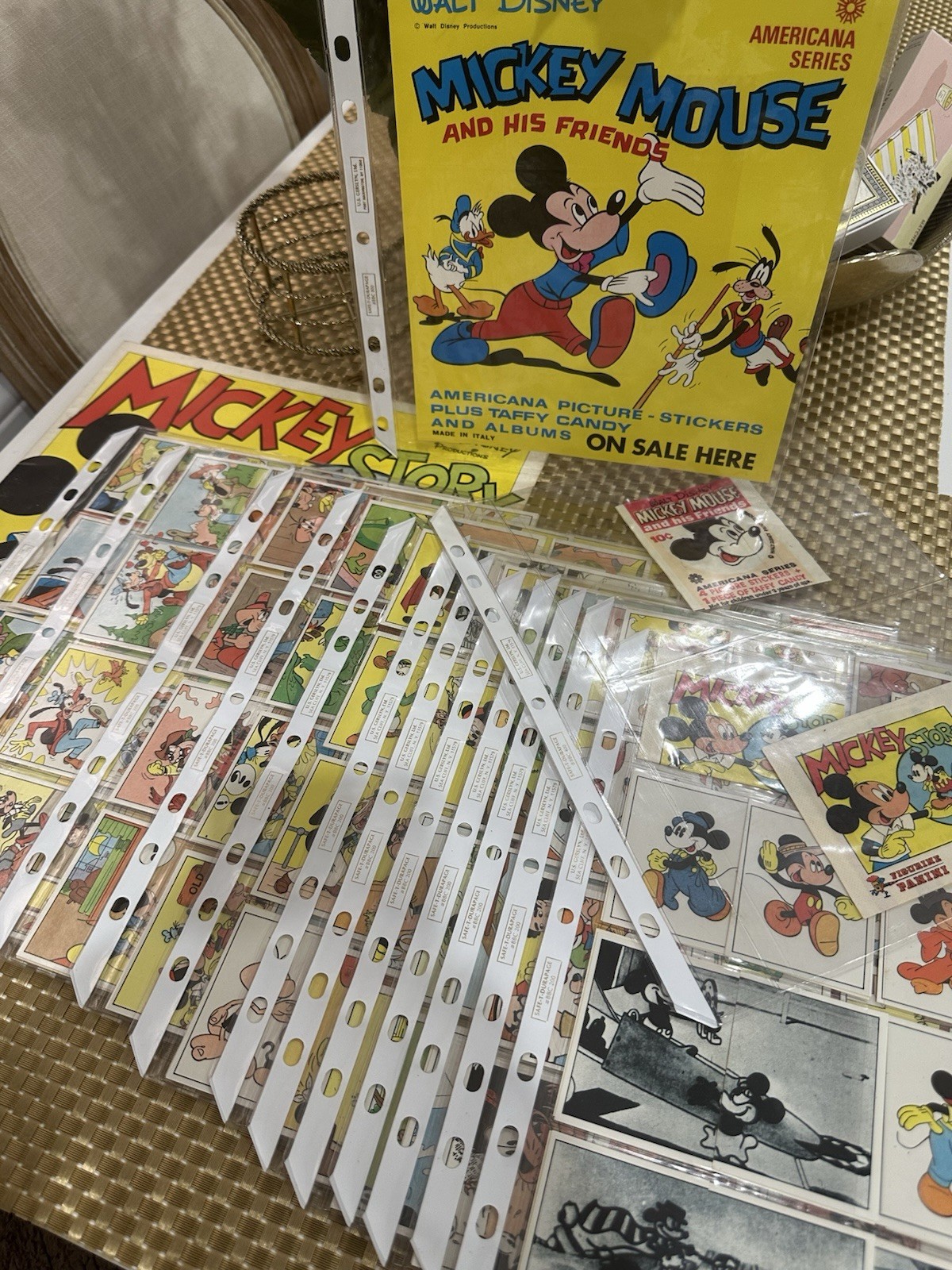 1978 Panini Walt Disney Mickey Story 360 Sticker COMPLETE SET W Album & Wrapper