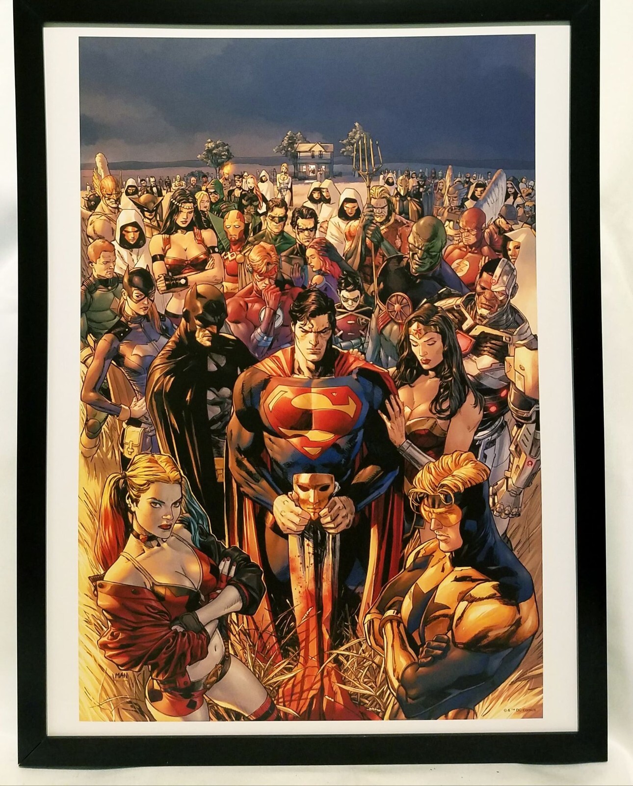 Heroes in Crisis Superman by Clay Mann FRAMED 12x16 Art Print Poster DC Comics