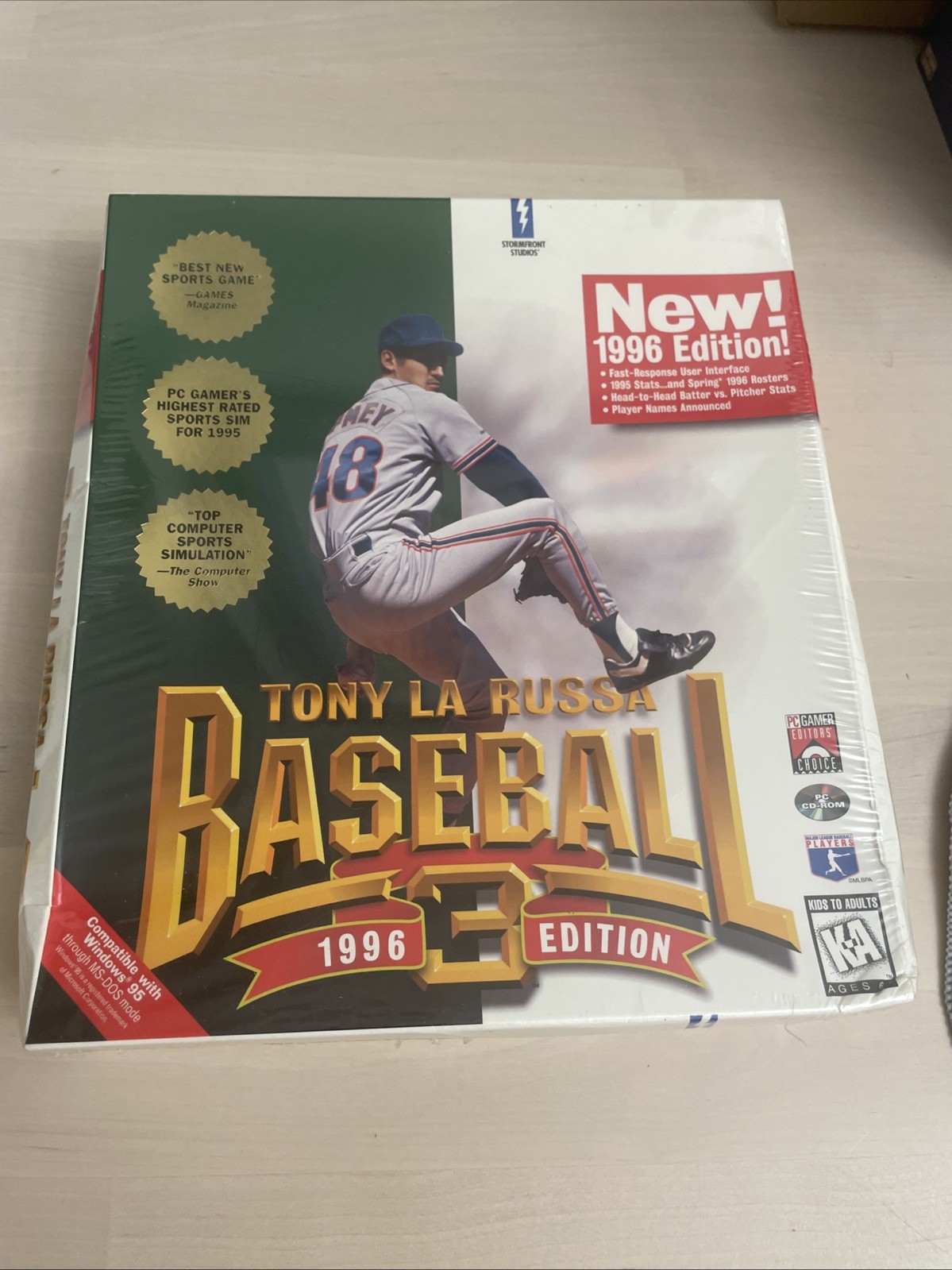 Tony La Russa Baseball 3 Big Box  PC CD-ROM 1996 Factory Sealed Rare