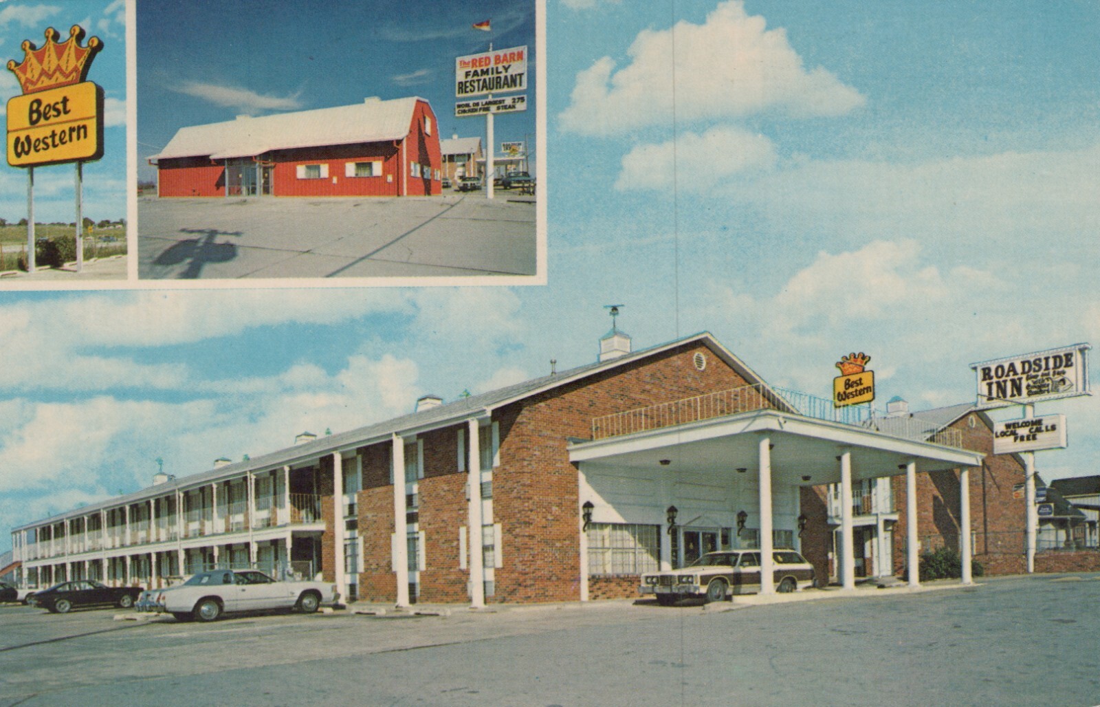 Roadside Inn Memorial Drive Tulsa Oklahoma OK 1960s Cars Postcard 14056a