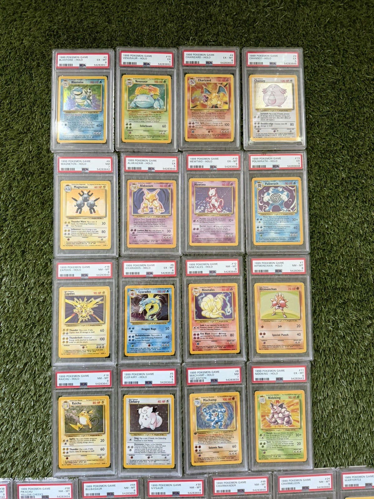 1999 Pokemon Base Set Unlimited FULL SET Complete 102/102 ALL PSA GRADED