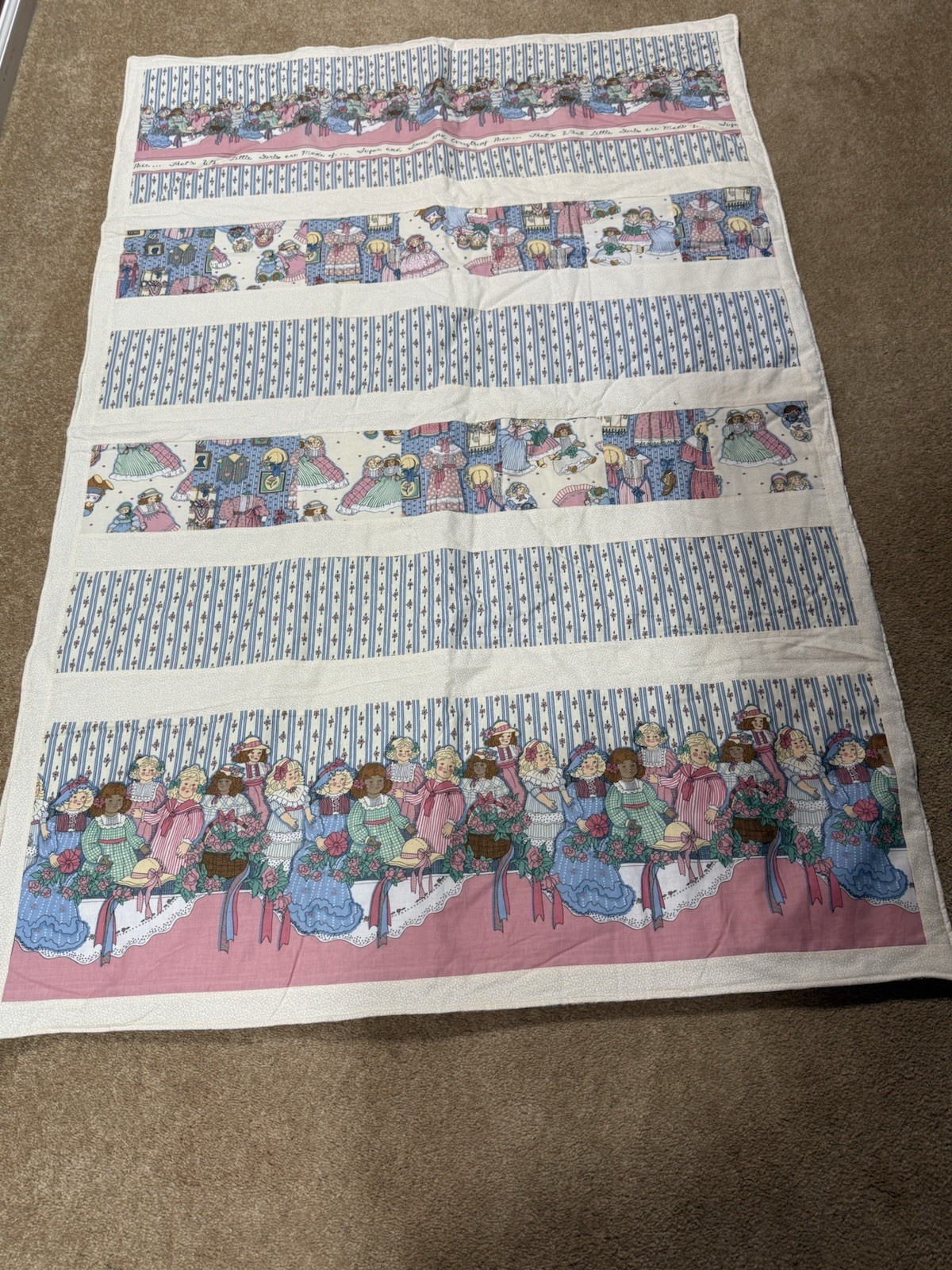 Vintage SUSAN WINGET Traditions SUGAR AND SPICE Doll Quilt  1995 - 65x44”-RARE