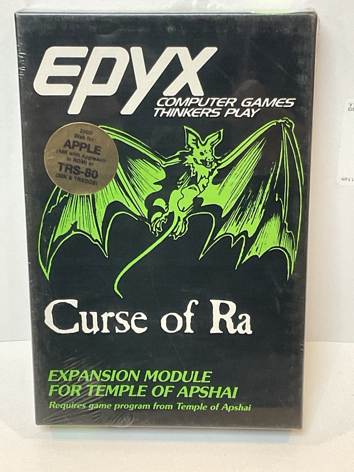 Vintage Apple II RPG Curse Of Ra Dunjonquest Epyx NOS Sealed