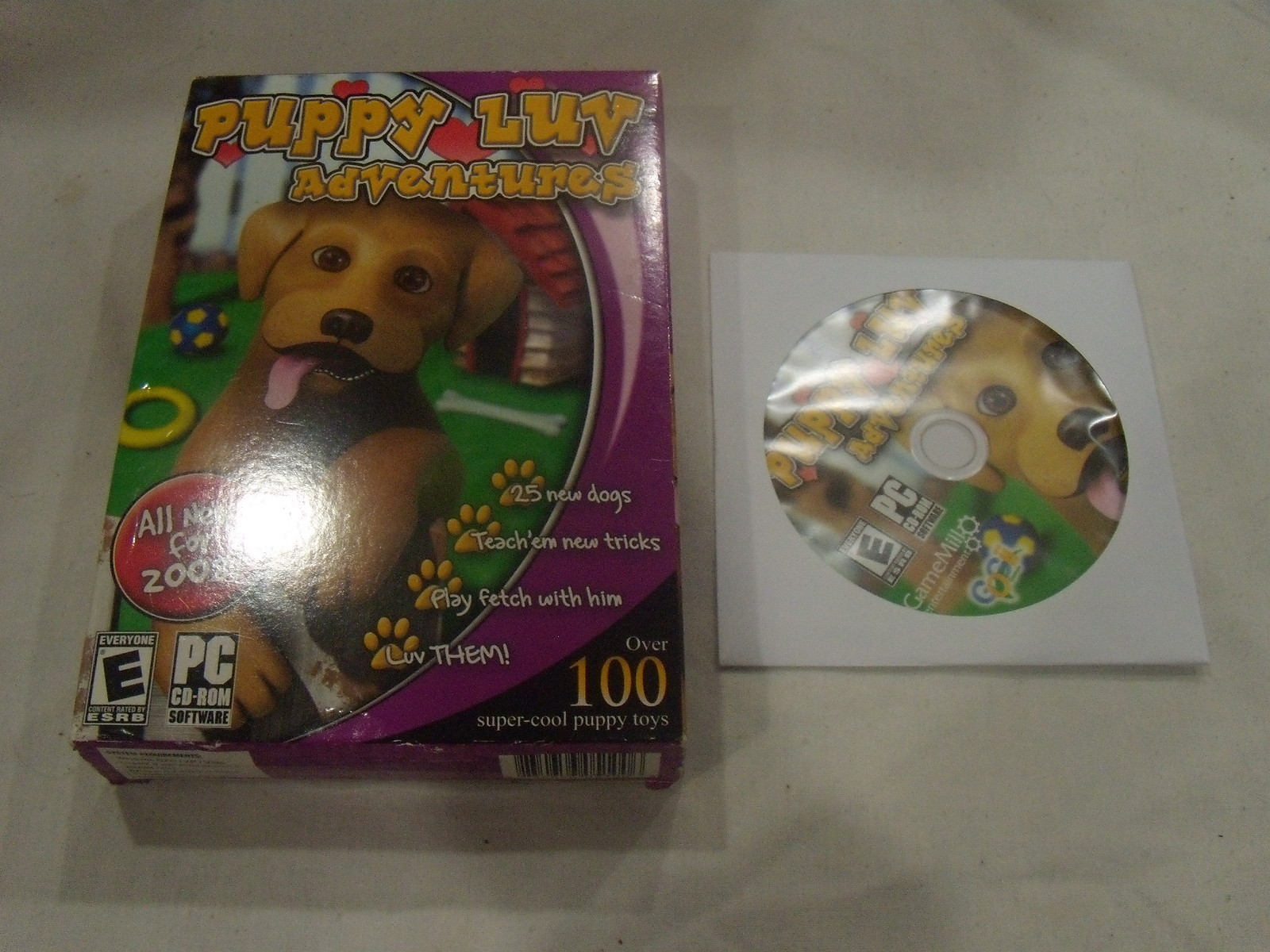 Puppy Luv Adventures (PC, 2007) with box