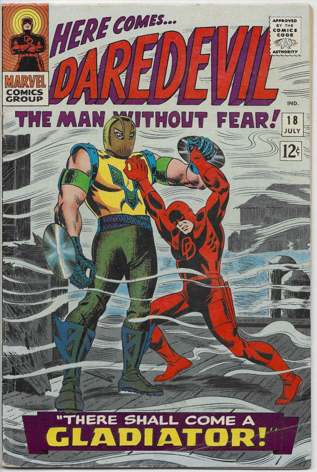 Daredevil #18 FN- 5.5 Key 1st App. Gladiator Marvel **BARGAIN BIN SALE**