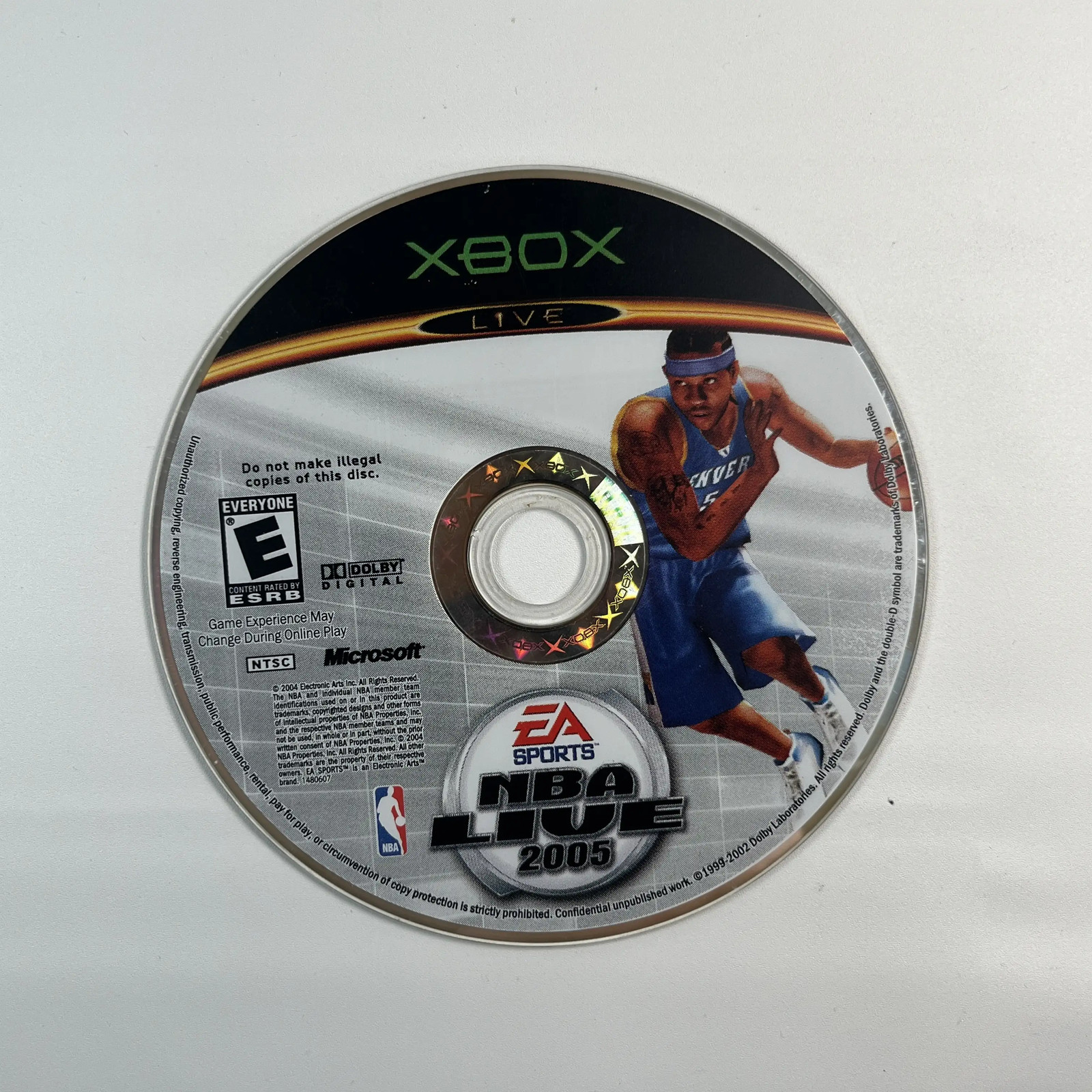NBA Live 2005 Microsoft Xbox Video Game Electronic Arts - DISC ONLY