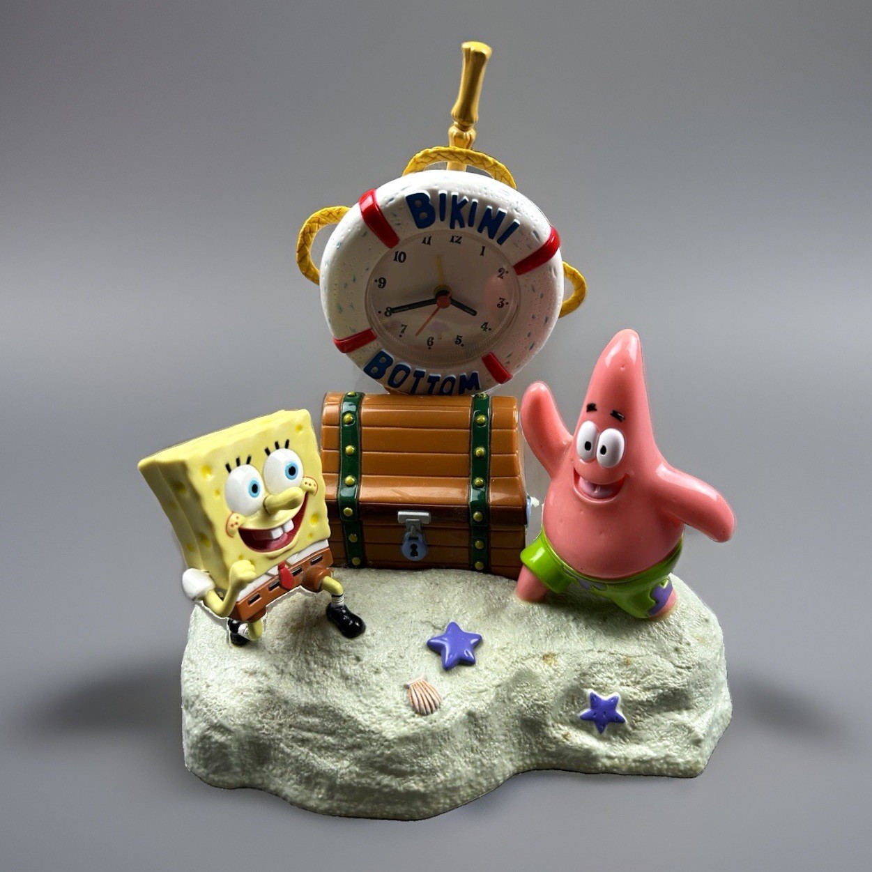 SpongeBob & Patrick Bikini Bottom Alarm Clock AS IS Nickelodeon VTG Collectible 