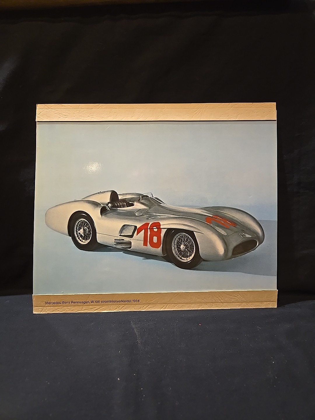 Vintage Mounted Mercedes-Benz Rennwagen W196 Stromlinienverkleidt 1954 Print 12\