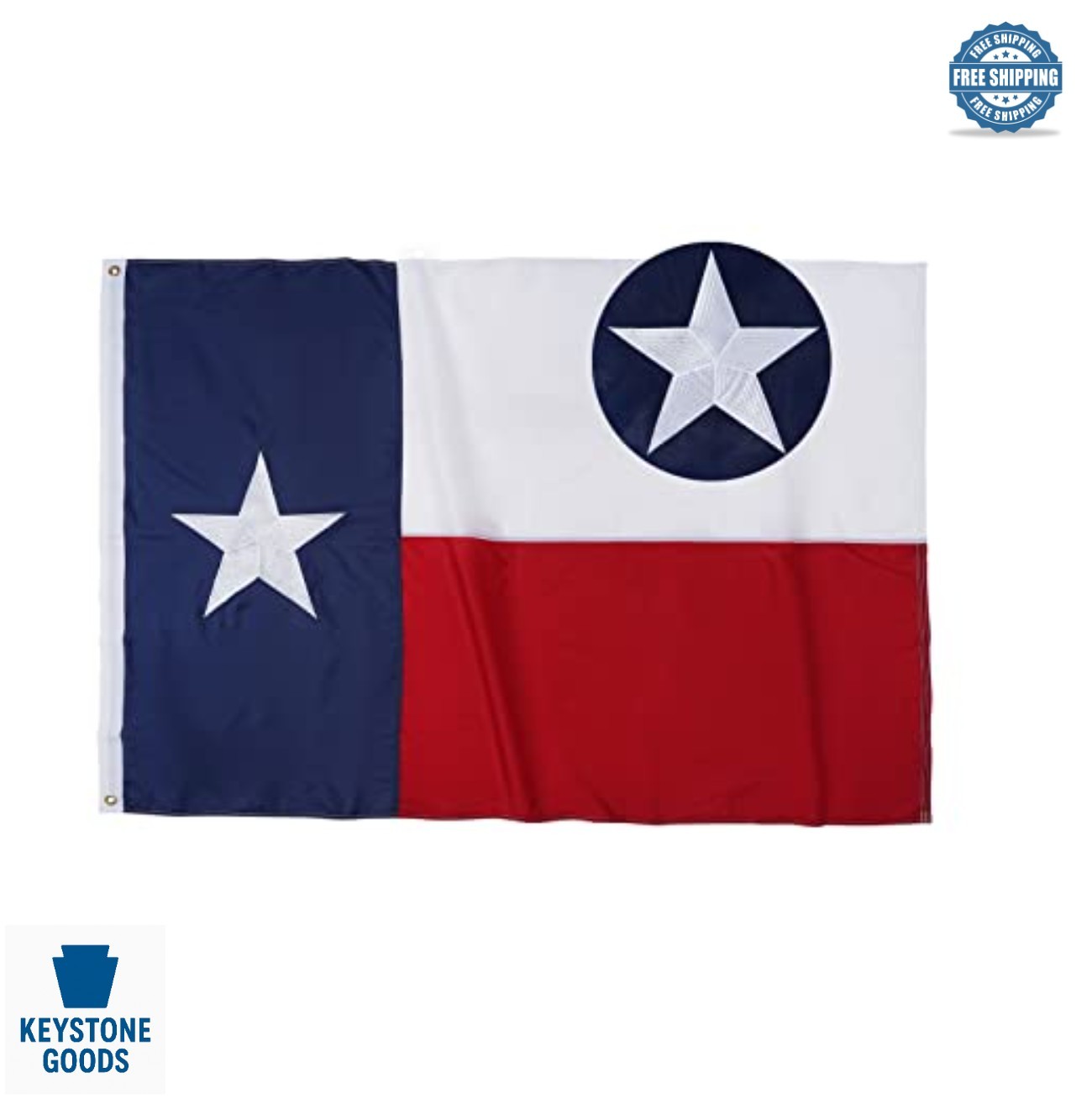 Texas State Flag 3x5 Heavy Duty Outdoor Nylon Embroidered Star Sewn Stripes