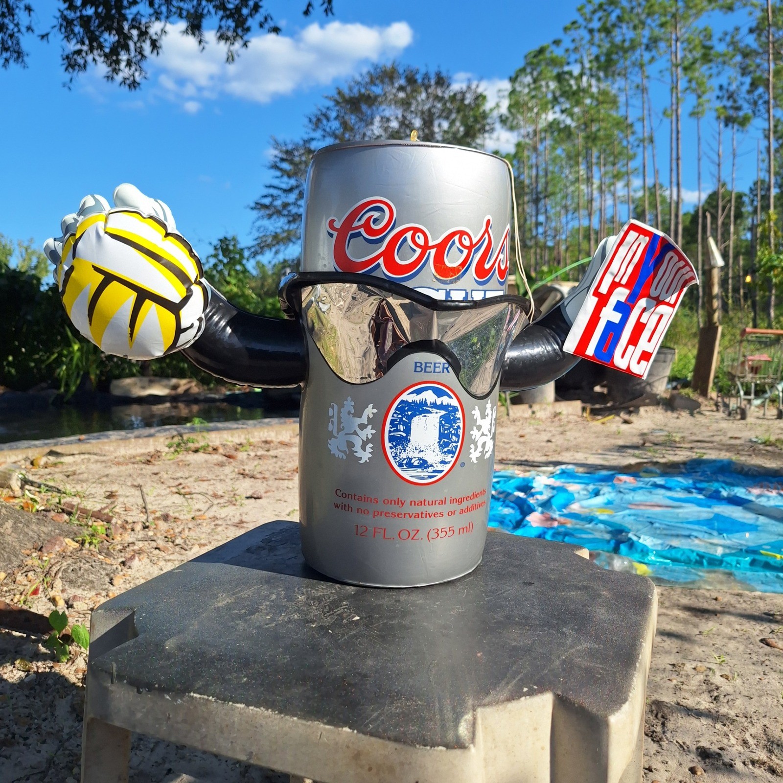 Vintage 1994 Coors Light Beer Inflatable Man Cave Bar Decor Volleyball 18in