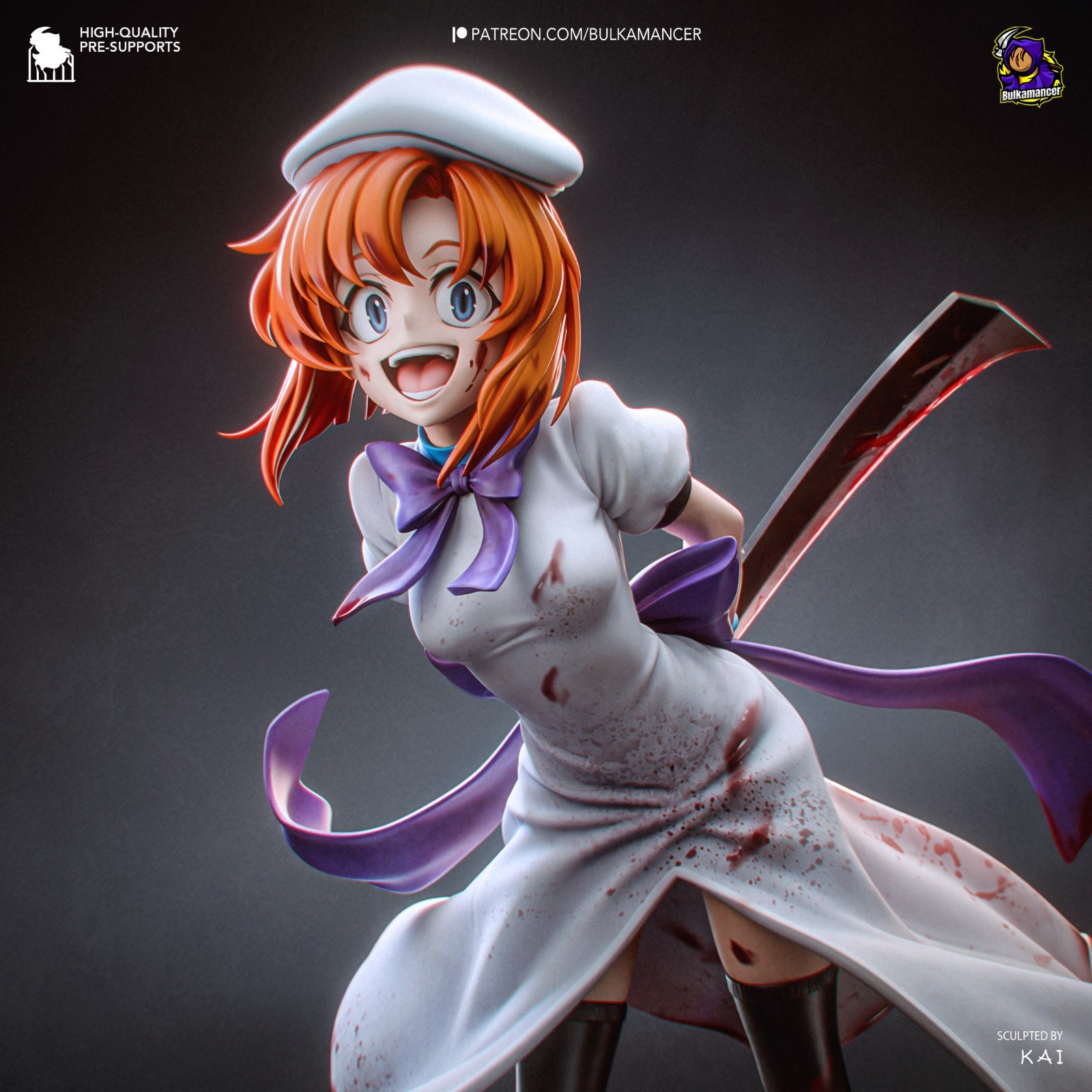 1:6 Rena Ryugu Higurashi When They Cry Fan Art UNPAINTED Resin Garage Kit