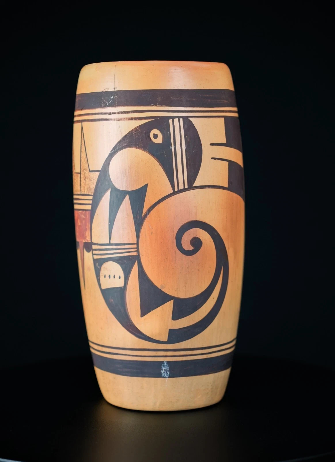 Vintage Hopi Cylinder Pot by Sadie Adams also known as 
