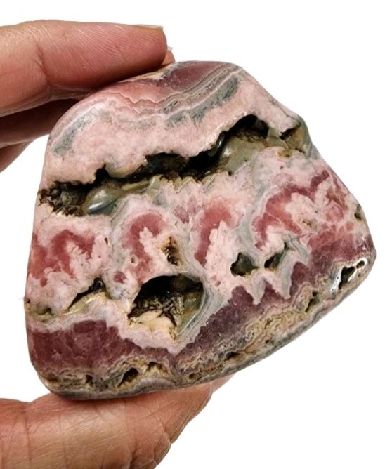 Rhodocroscite Crystal Tumbled Stone 249.5 grams