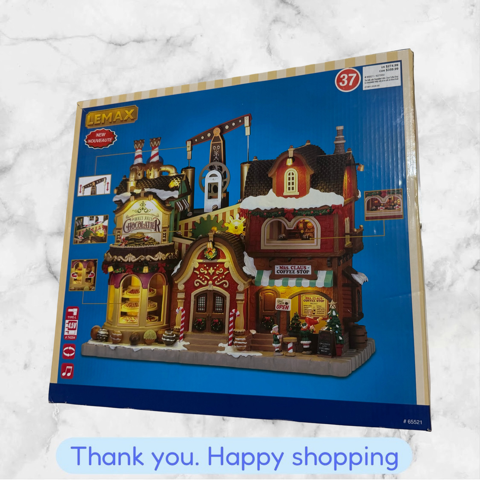 Lemax The Holly Jolly Chocolatier & Mrs. Claus Coffee Shop Villages & Houses NEW
