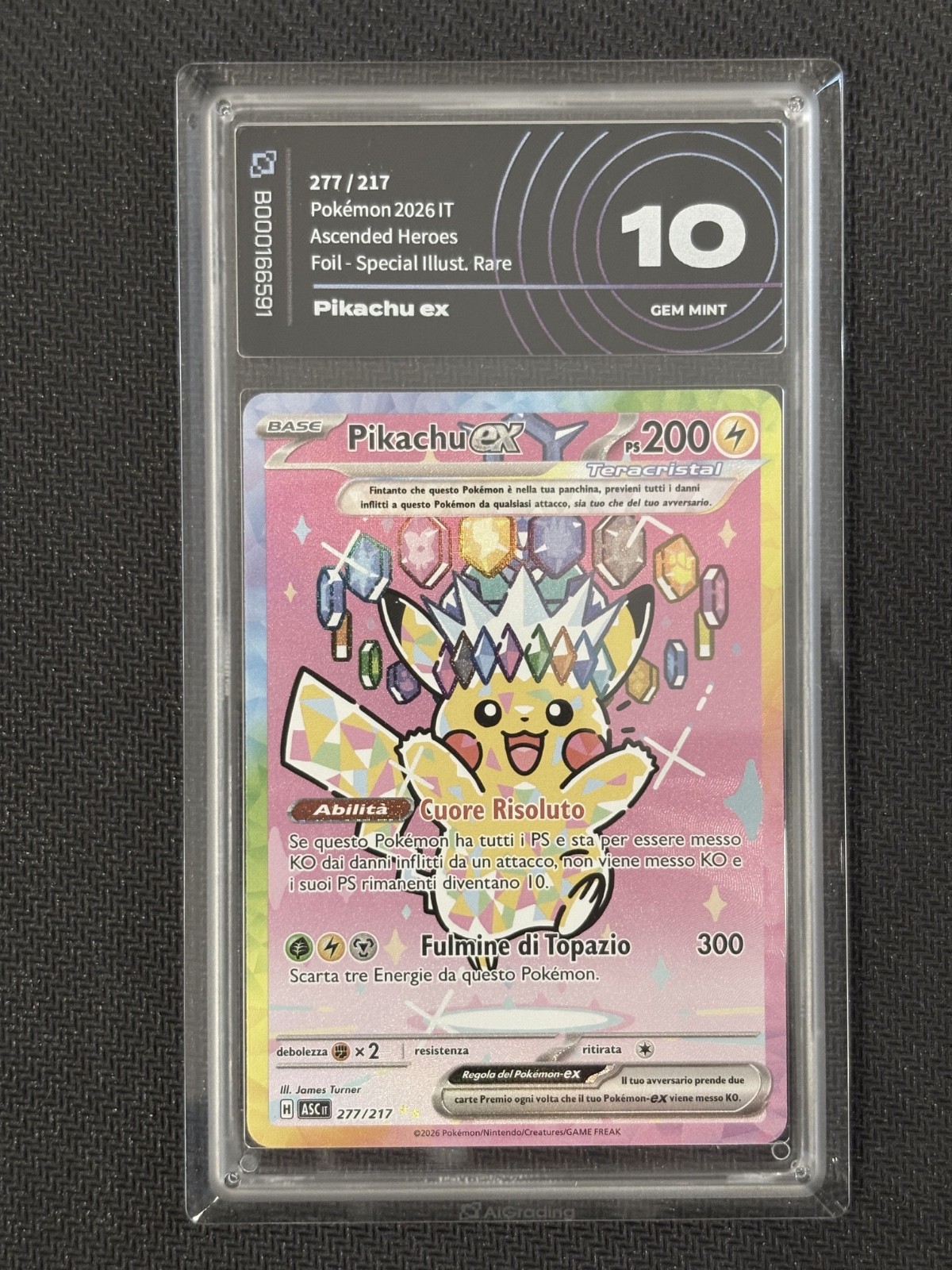 POKEMON - Pikachu ex ASC 277 - Heroic Ascension - AiGrading - Gem Mint