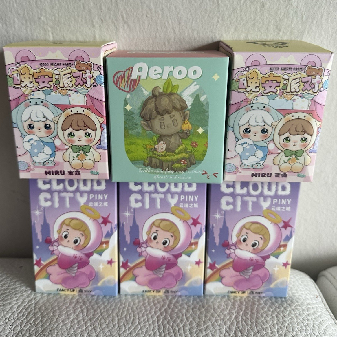 Set of 6 PINY Cloud City Miru Aeroo Blind Box Collectible Figure Sealed Boxes 