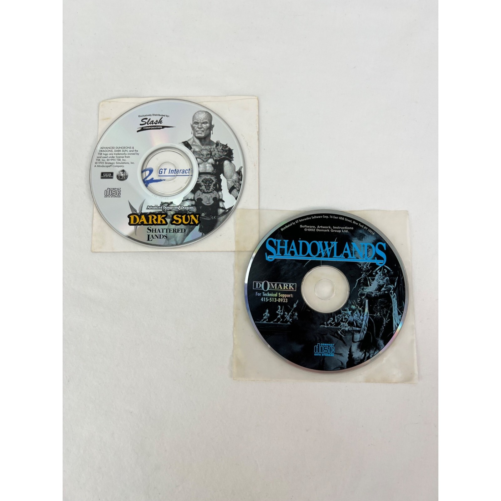 Dark Sun Shattered Lands PC 1995 SHADOWLANDS PC RPG 1992 Lot Of 2 Discs Only